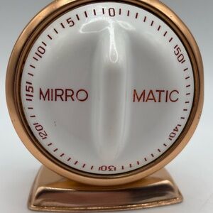 Vintage Working 60 Minute Kitchen Timer Mirro Matic Lux 1960’s Nice